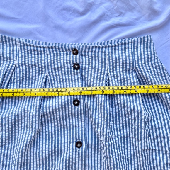 ASOS Blue and White Striped Cotton Skirt - Picture 9 of 9